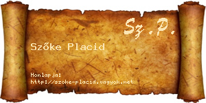 Szőke Placid névjegykártya